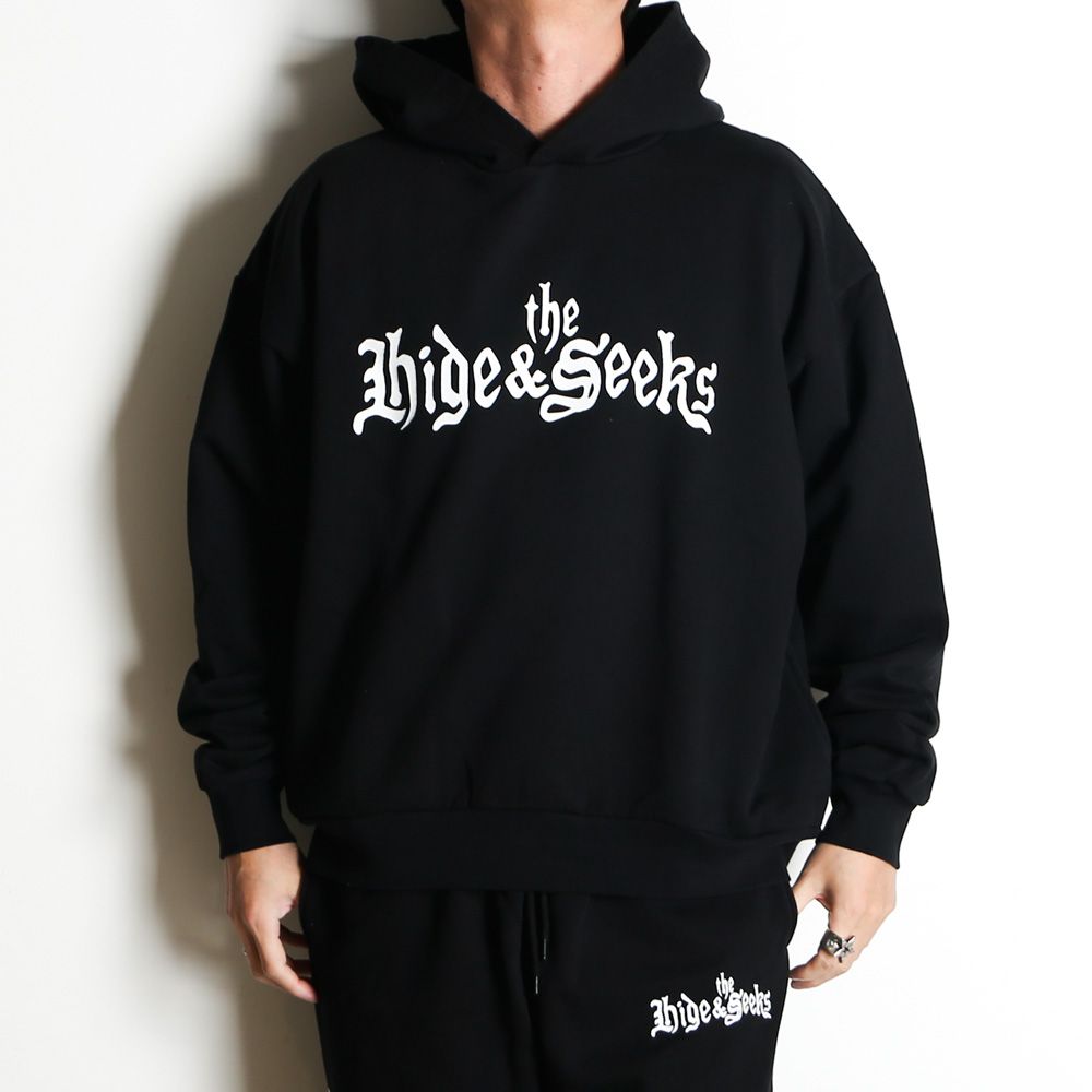 【ラスト1点-サイズM】 " HIDEANDSEEK × Toru Nishiura " / The H&S Hooded Sweat Shirt - BLK / プルオーバーパーカー / H30th-010226