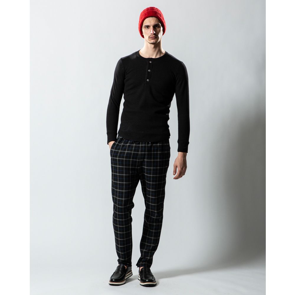 henley long-T(back boa) / ボアフリース ヘンリーネックTシャツ / 7907 lj88s