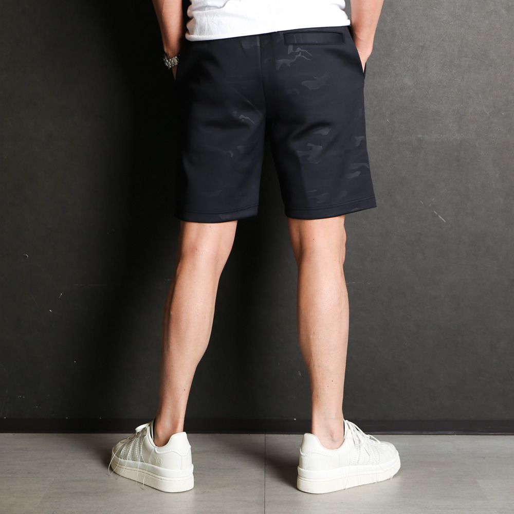 SY32 by SWEET YEARS - DOUBLE KNIT EMBROIDERY LOGO SHORT PANTS