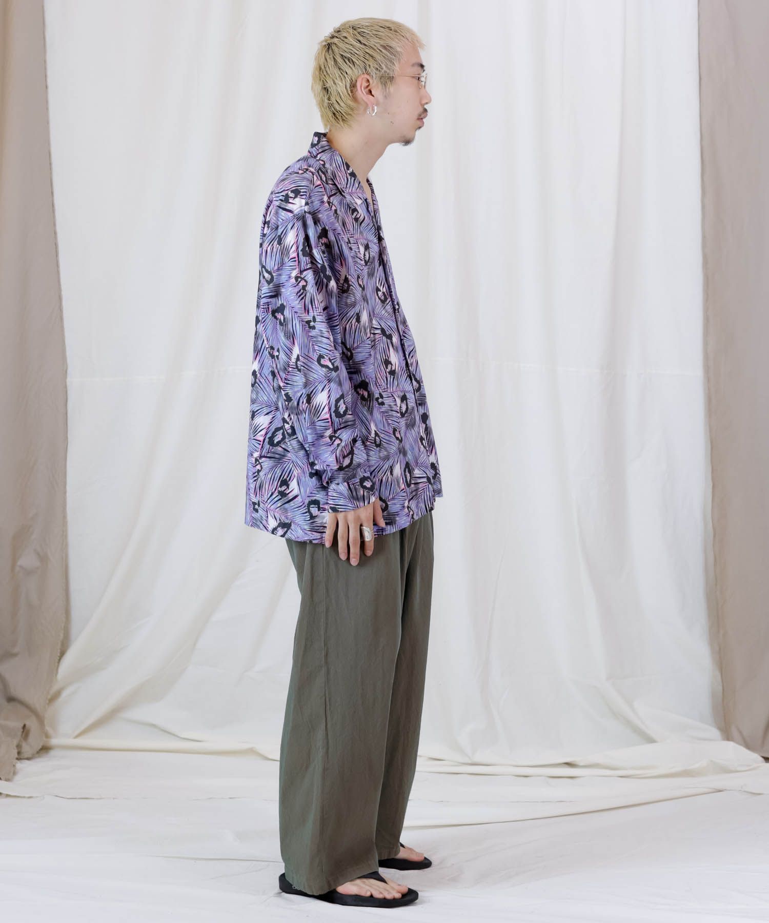 FLOATING L/S SH / グラフィック オープンカラーシャツ / 379106