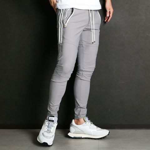 Johnson LINE NYLON PT - GREYWH / ナイロンラインパンツ / BASIC-ST-009