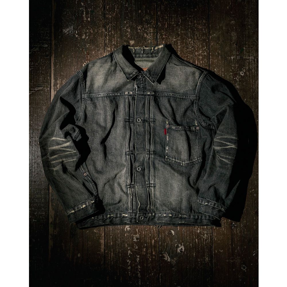 MVC type-I tracker jacket (used washed) - Black / デニムジャケット / MVC-JK04