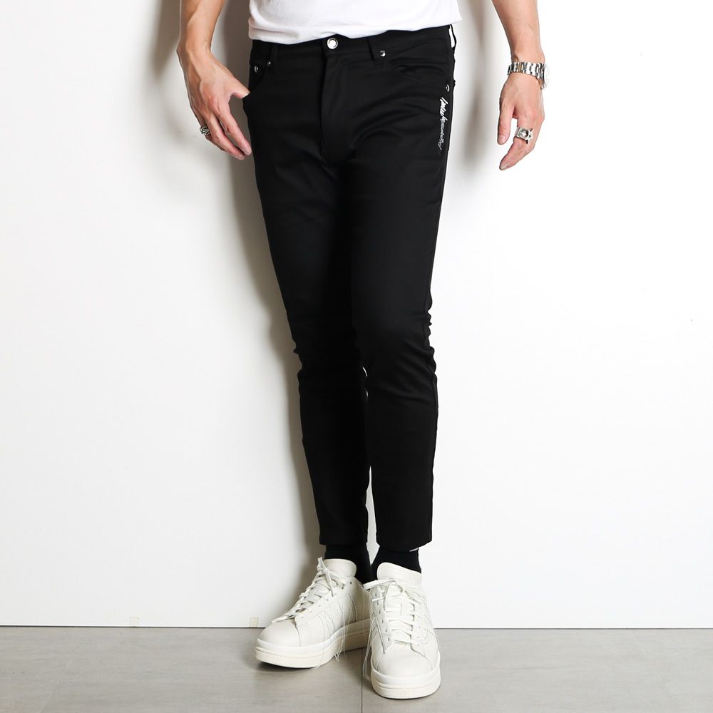 1PIU1UGUALE3 RELAX - SKINNY PANTS - BLACK / グラデーション