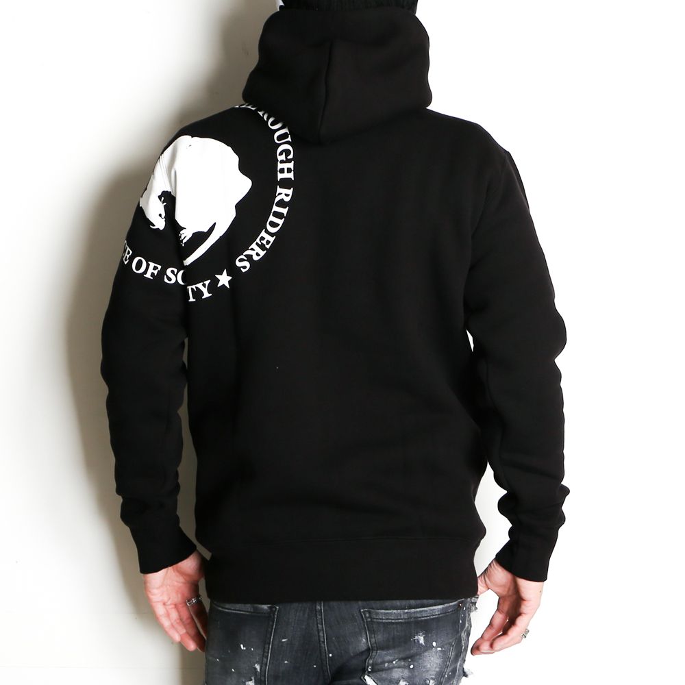 RATS - SCRIPT BIG LOGO CROSS NECK HOODIE / ビックロゴ プルオーバー