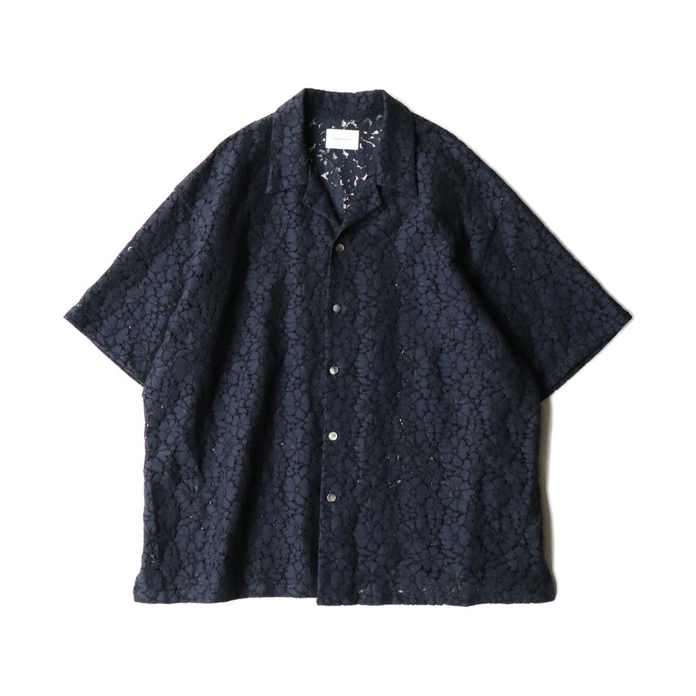 superNova. - Aloha shirt - Flower lace - Navy / アロハシャツ ...