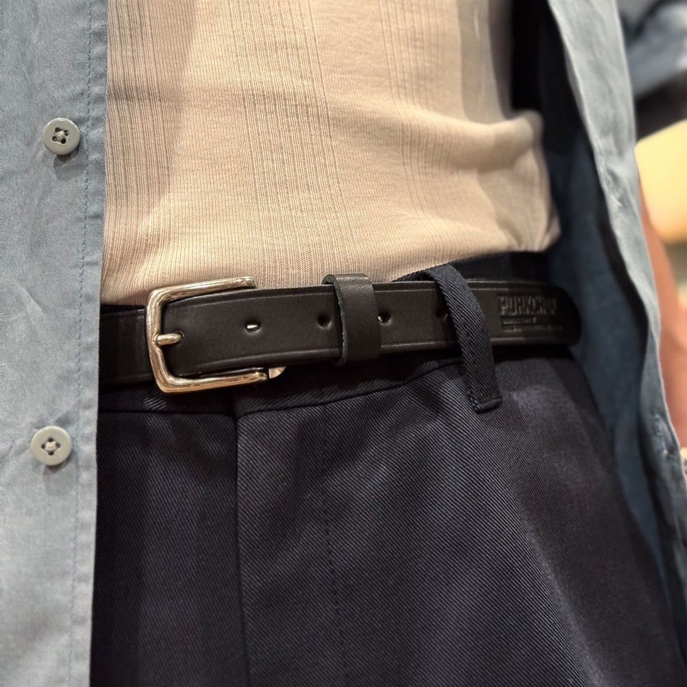 LEATER BELT 01 - BLACK / レザーベルト
