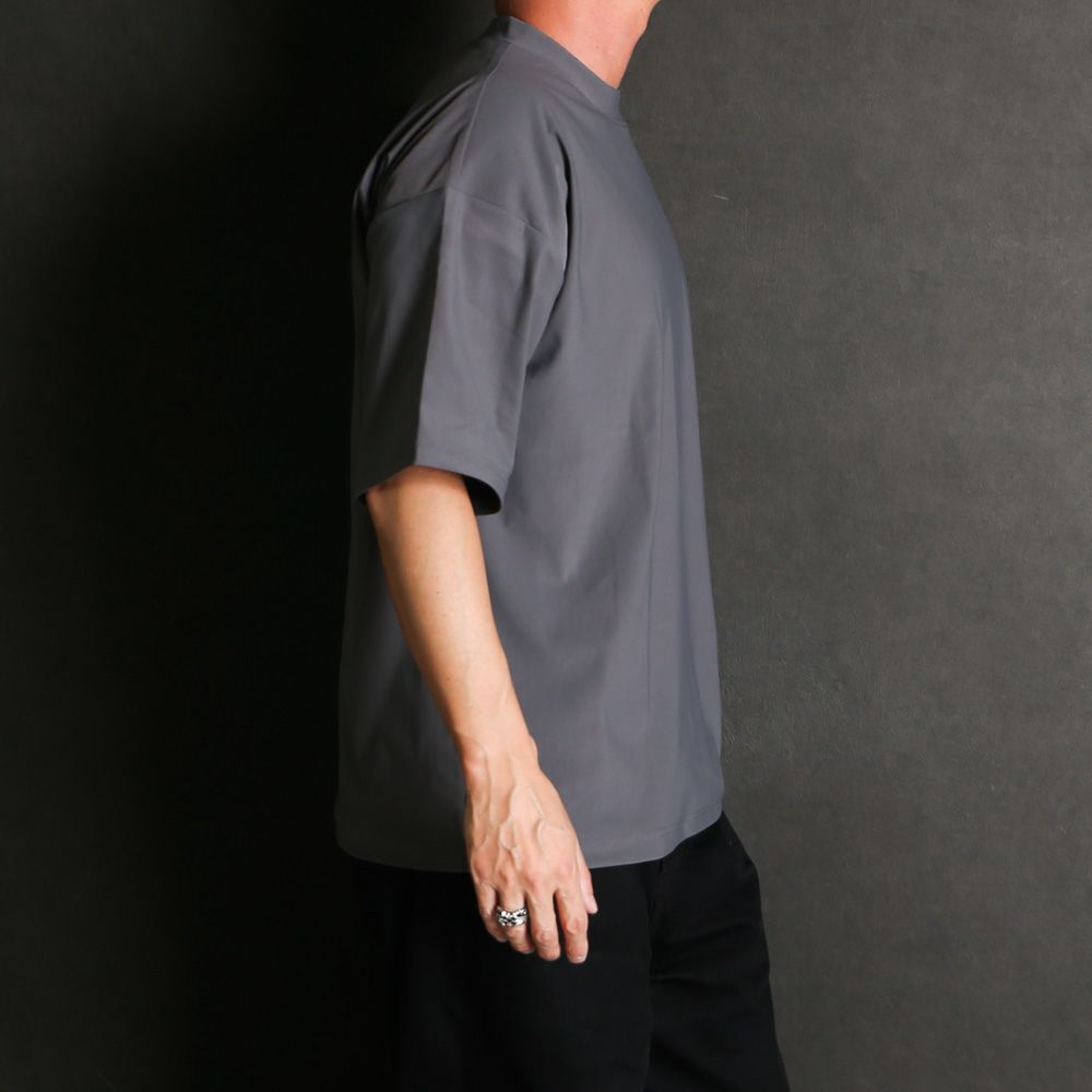 SIDE RC OVER TEE - GREY / オーバーサイズ ナイロンTシャツ / RC39-T-004