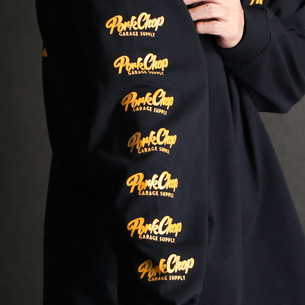 SCRIPT PORK L/S TEE - BLACK / ロングスリーブTシャツ