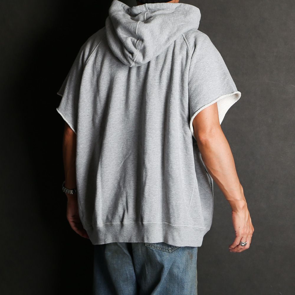Cutoff Sleeve Big Hoodie / 2308-6003