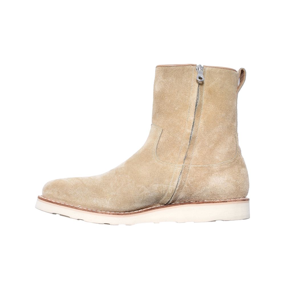 Suede Leather Side Zipper Boots - BEI / MDMGK001