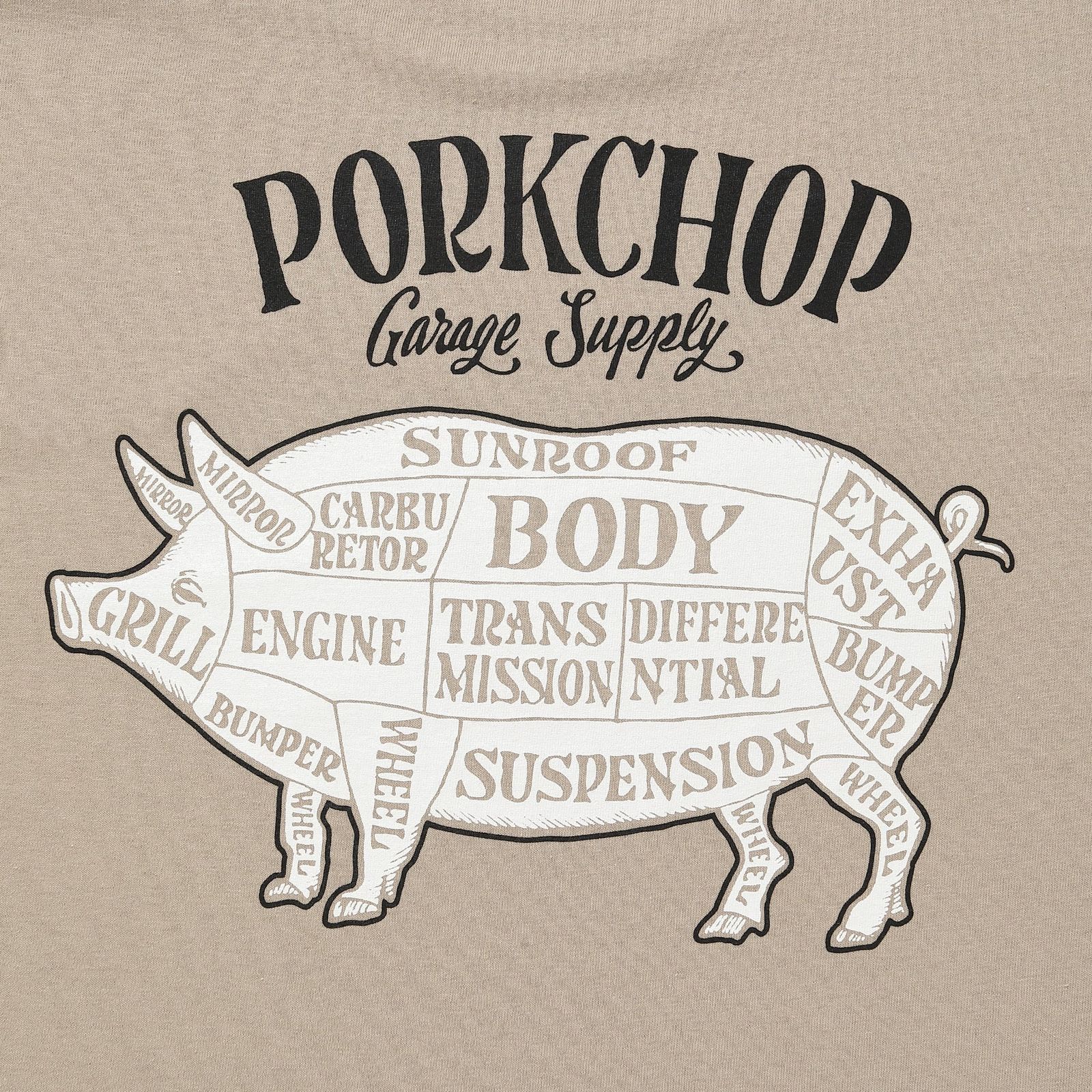 PCP BACK TEE - SAND / ショートスリーブTシャツ