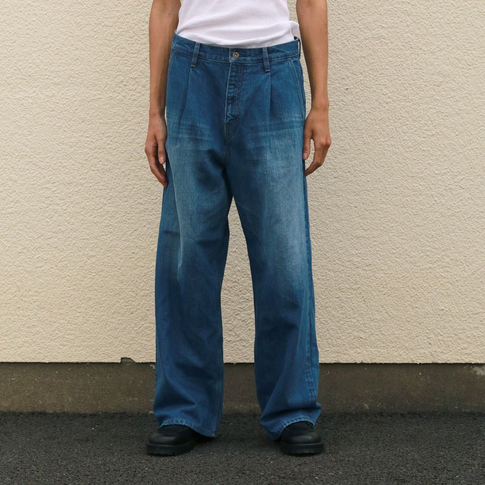 superNova. - 【ラスト1点-サイズL】 Wide selvedge jeans - Old