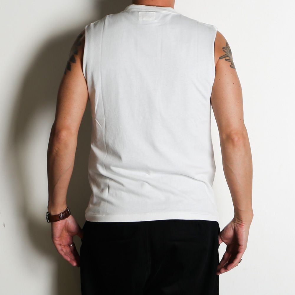 “AERO-KMY” Short N/S Tee T/C - WHITE / ノースリーブ Tシャツ / G16TS093