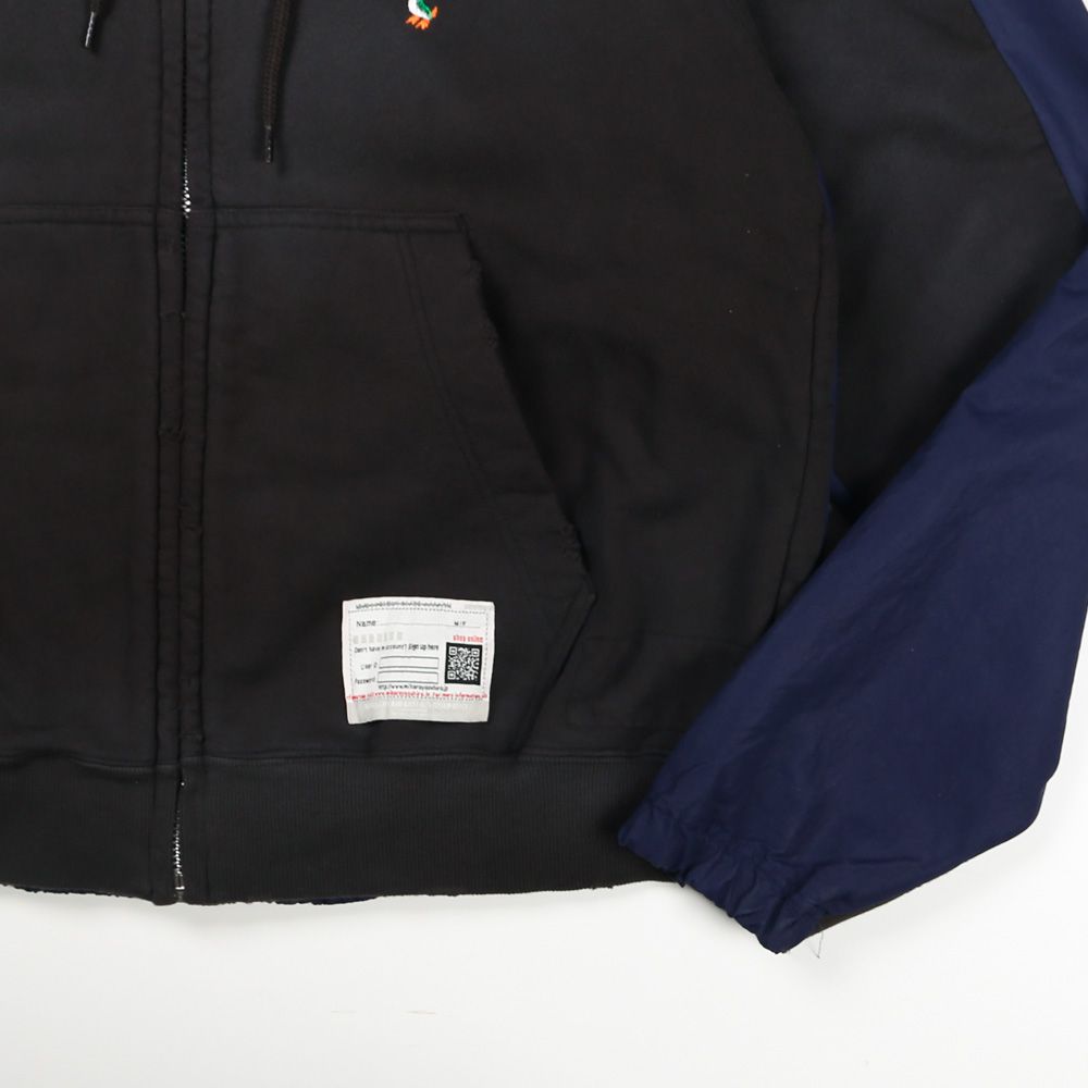 【ラスト1点-サイズ48】Track Jacket Combined Parka - BLACK / トラックジャケット コンバインド パーカー / A16PK571
