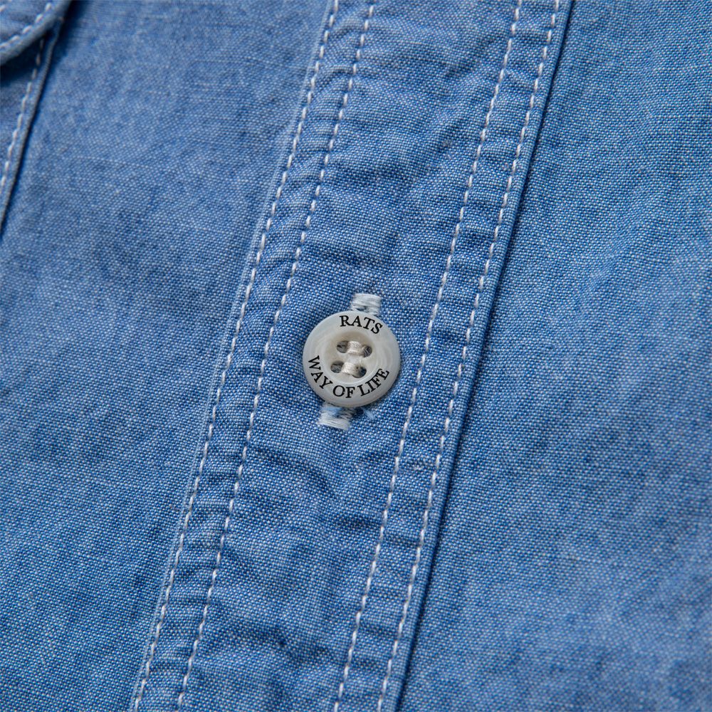 CHAMBRAY SHIRT - INDIGO / レギュラーカラー ワークシャツ / 24'RS-0207