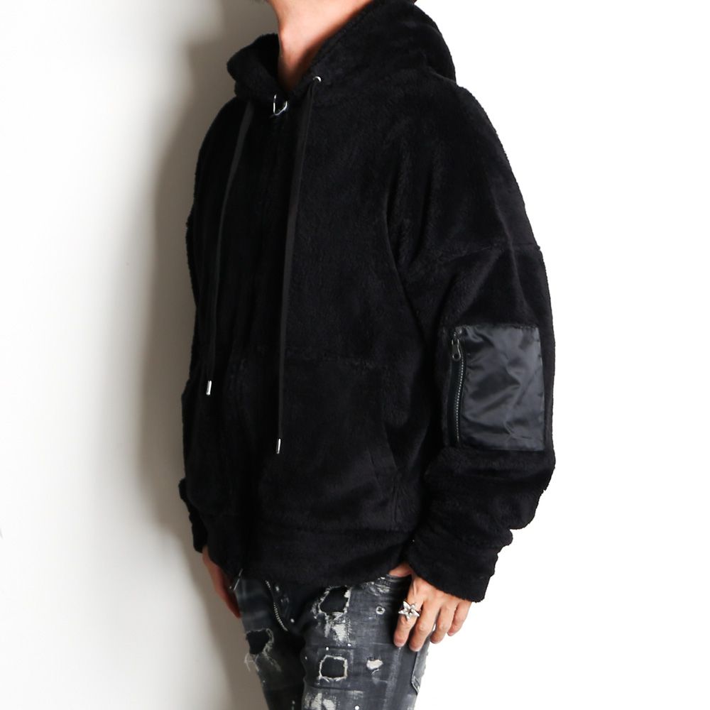 RESOUND CLOTHING - 【ラスト1点-サイズ2】 boa zip loose hoodie