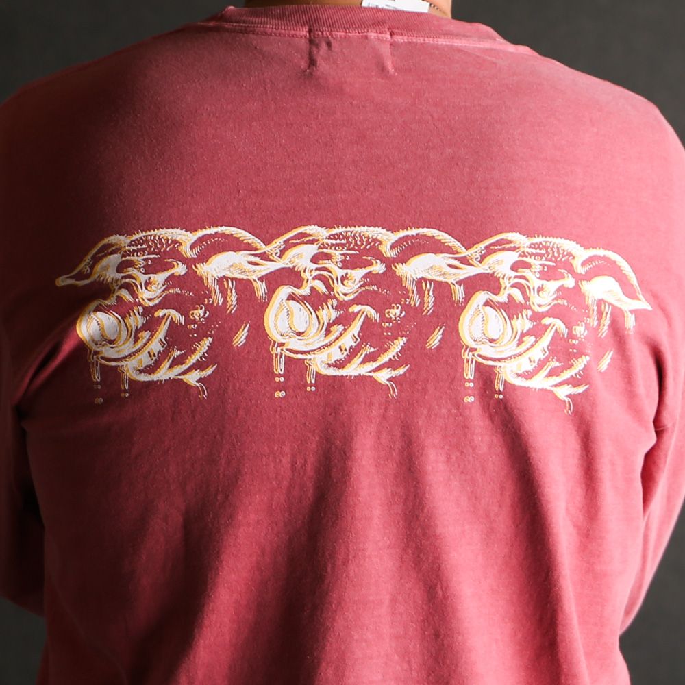 SCUM PORK L/S TEE - CRIMSON RED / ロングスリーブTシャツ
