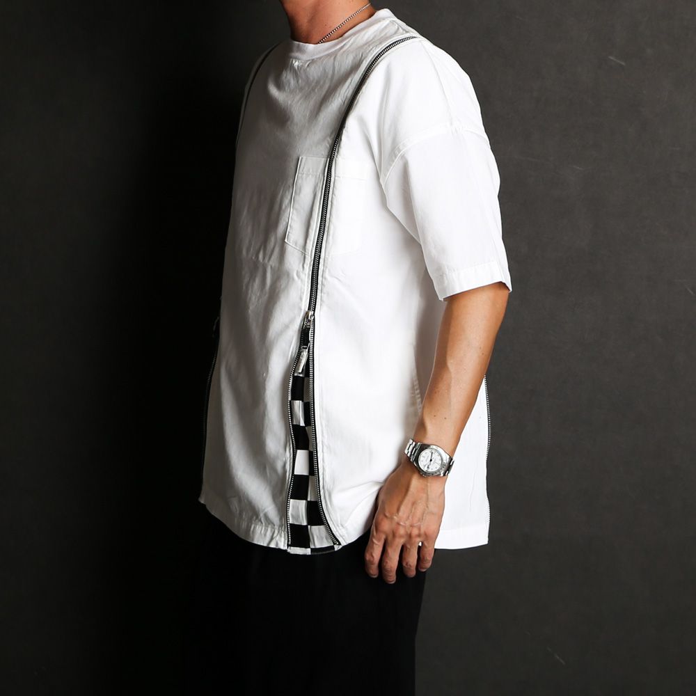 【ラスト1点-サイズ3】 OLD PARK×MINEDENIM / Zip Wide Denim T-SH / MND-23SSOP001-07