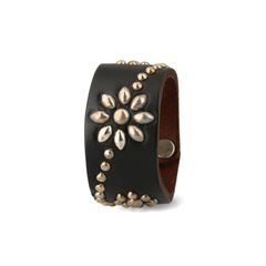 Bracelet #25 Studs 1.25 - Black / レザーブレスレット / OTZAS200