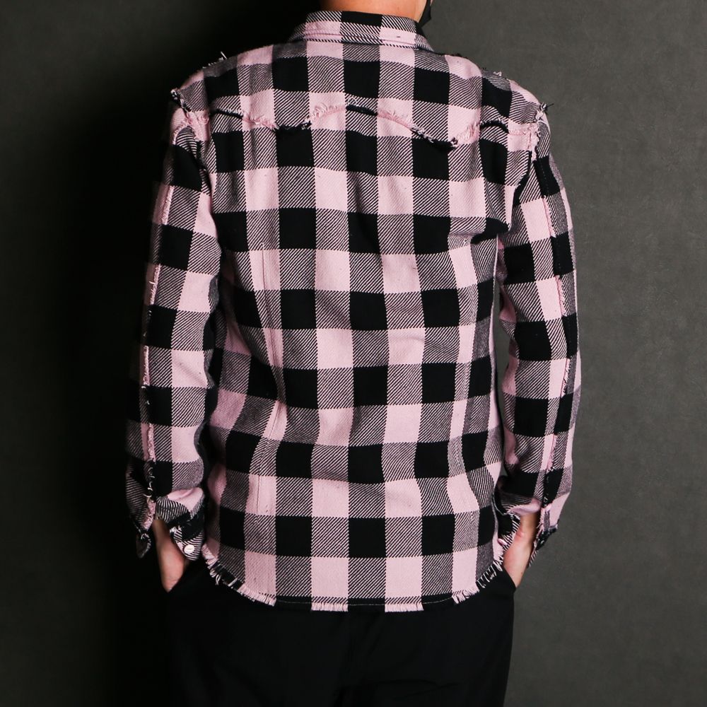Buffalo PLAID FRINGE SHIRTS / フリンジ バッファローチェック シャツ / TSH-F2105