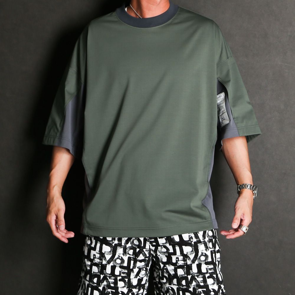 N.HOOLYWOOD - 【ラスト1点-サイズ36】 CREW NECK HALF SLEEVE T-SHIRT - GREEN /  9241-CS53-033 | chemical conbination