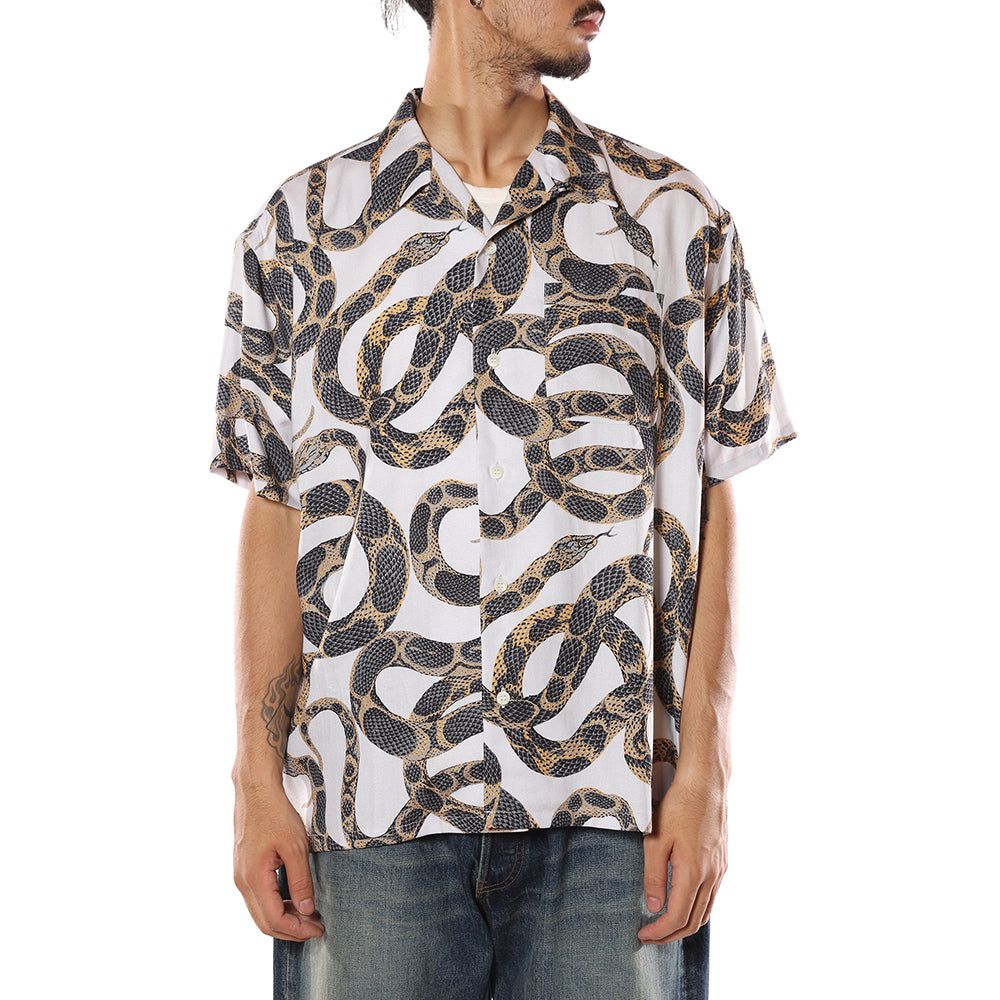 ALLOVER SNAKE PATTERN S/S SH / スネークパターン オープンカラーシャツ / CL-26SS007ULT