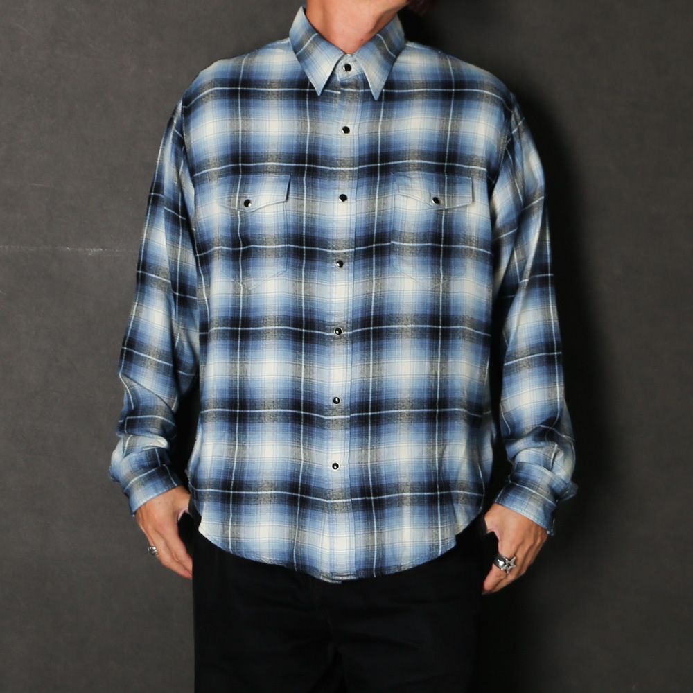 R.Flannel Ombre Western Shirt  - BPT / MDFBF10502