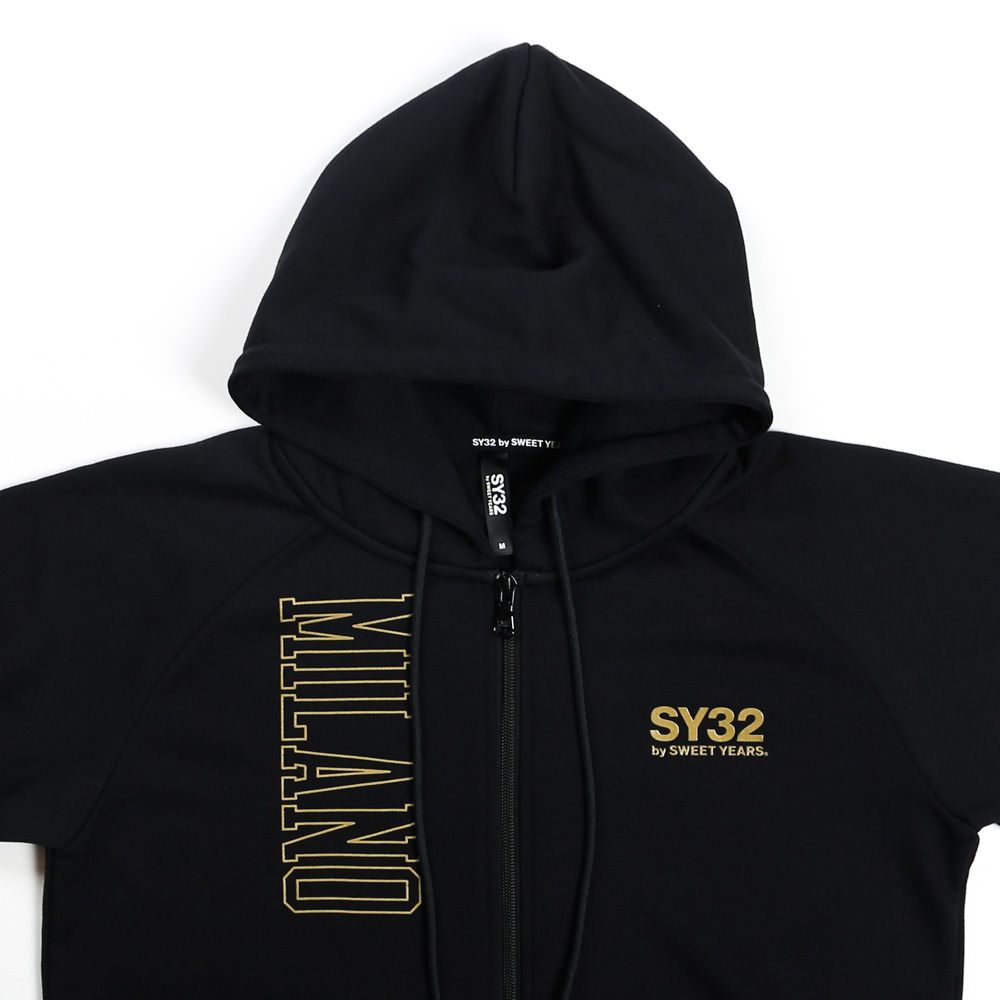 SY32 by SWEET YEARS - TEXTURE MIX ZIP HOODIE / ジップアップ 