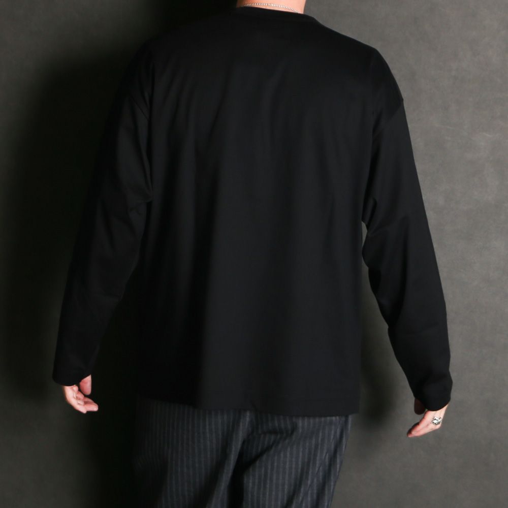 【ラスト1点-サイズ3】 COMFORT FIT Tee L/S - BLACK / オーガニックGIZA 80/3 天竺 サバイバルクロス® - コンフォートフィットTee L/S / A26A19CS01C