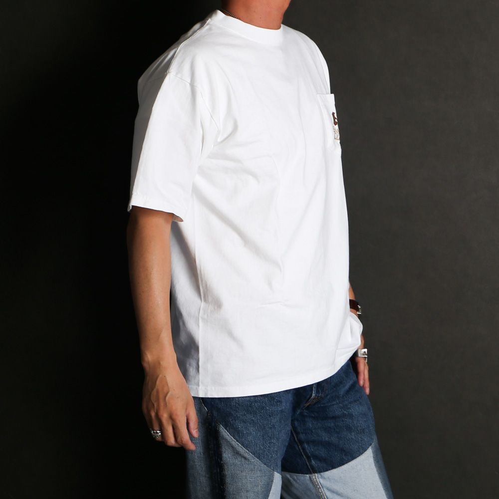 SD Heavyweight Shield Logo Pocket T - White / Tシャツ / TSOAF100