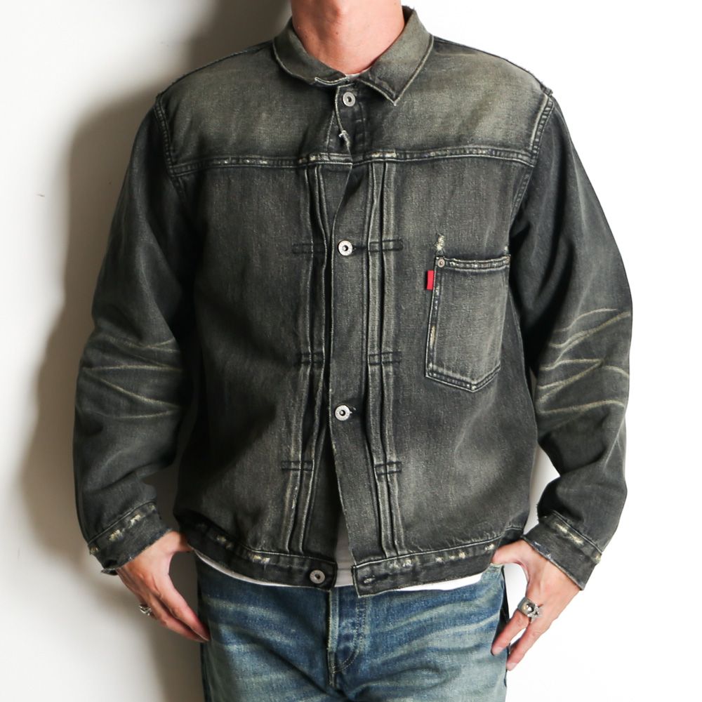 MVC type-I tracker jacket (used washed) - Black / デニムジャケット / MVC-JK04
