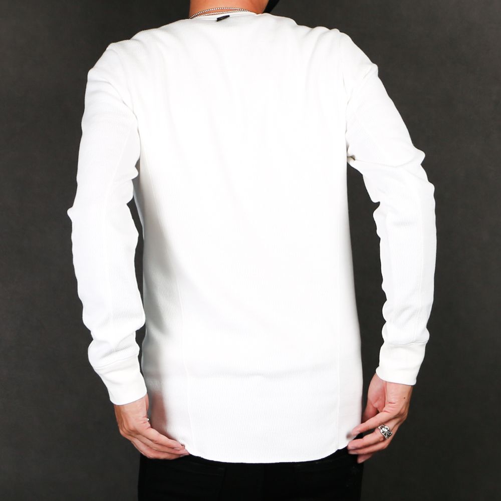 henley long-T(back boa) / ボアフリース ヘンリーネックTシャツ / 7907 lj88s