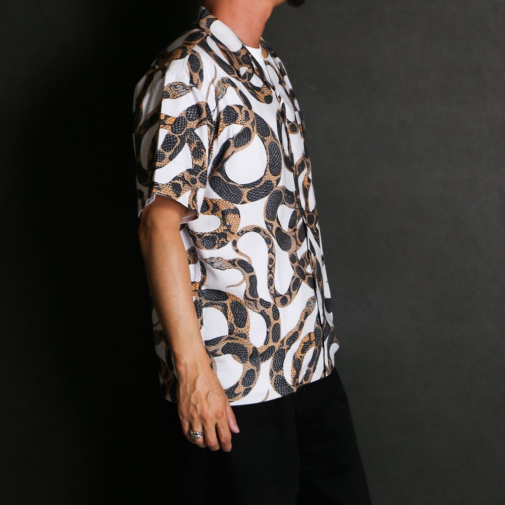 ALLOVER SNAKE PATTERN S/S SH / スネークパターン オープンカラーシャツ / CL-26SS007ULT