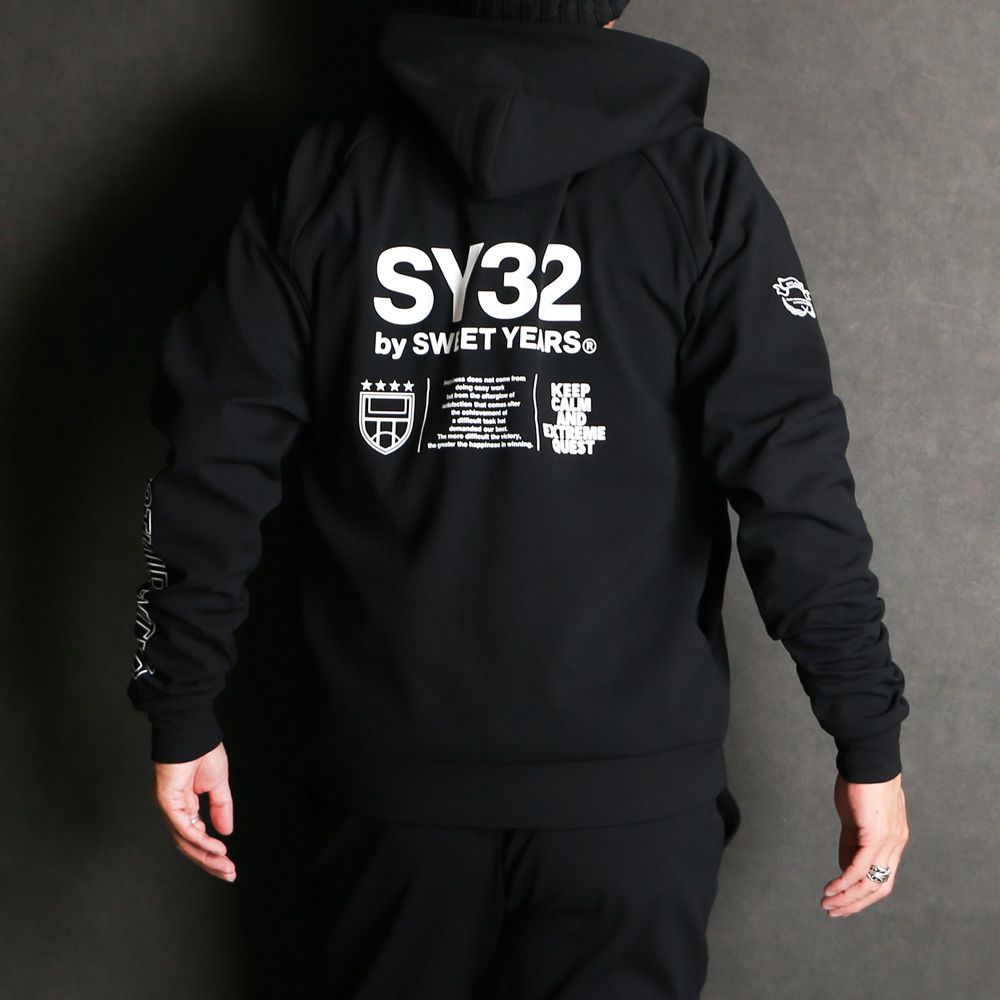 SY32 by SWEET YEARS - MULTI LOGO HIGH QUALITY ZIP HOODIE / ジップアップ パーカー /  14504 | chemical conbination