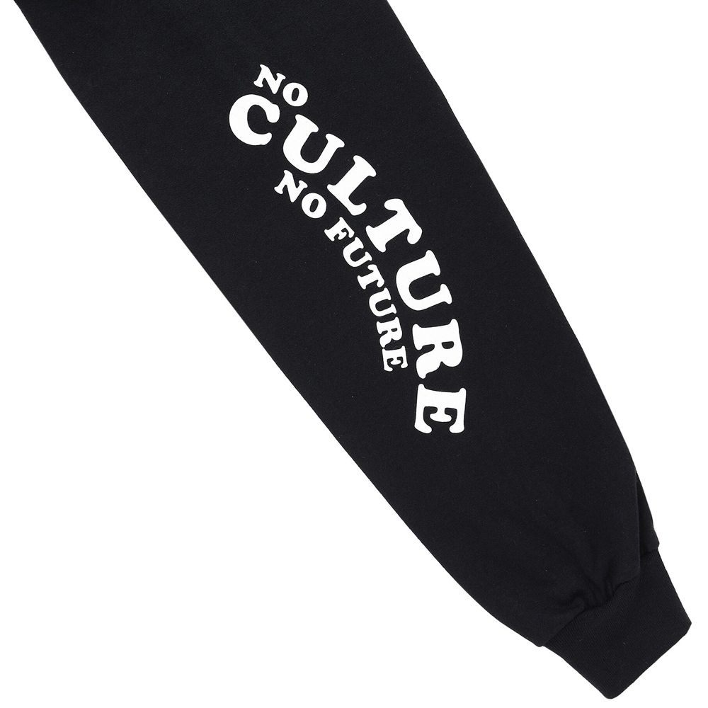 WAVE LOGO L/S TEE - BLACK (ポケット無し) / ロングスリーブTシャツ