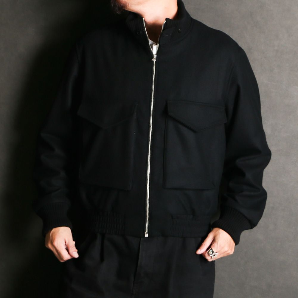 Wool Light Melton Flying JKT - BLK / 2510-9001