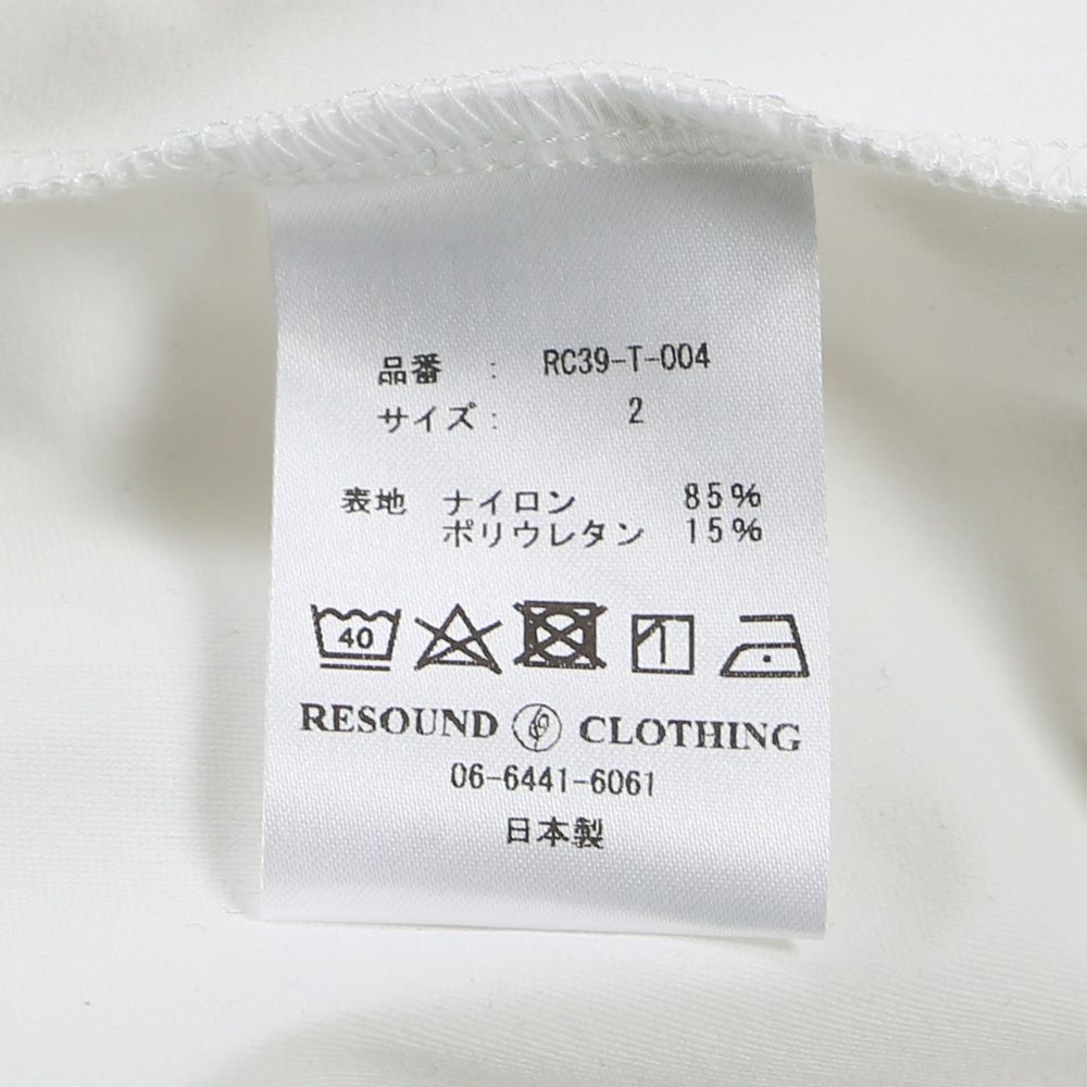 SIDE RC OVER TEE - WHITE / オーバーサイズ ナイロンTシャツ / RC39-T-004