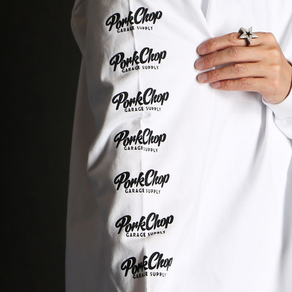 SCRIPT PORK L/S TEE - WHITE / ロングスリーブTシャツ