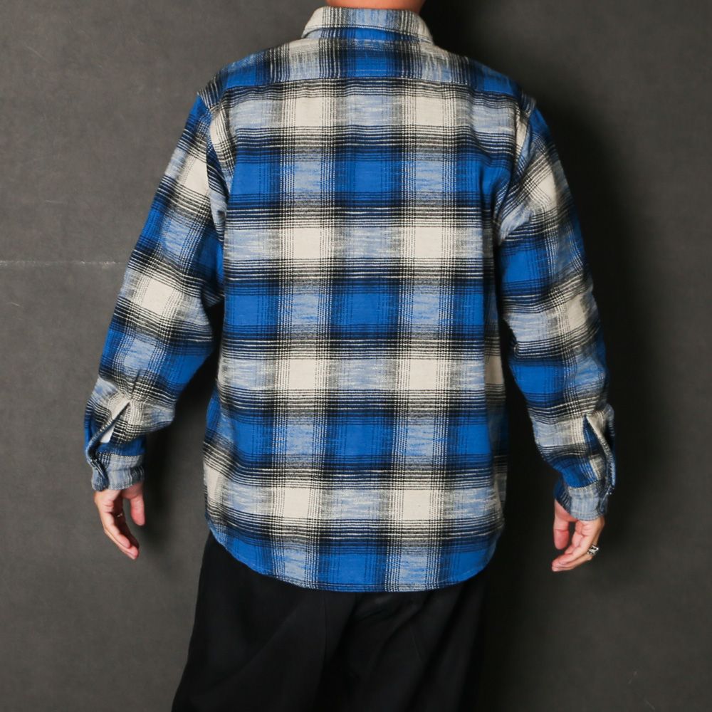 Heavy Cotton Flannel Ombre Work Shirt  - BPT / MDFBF09503