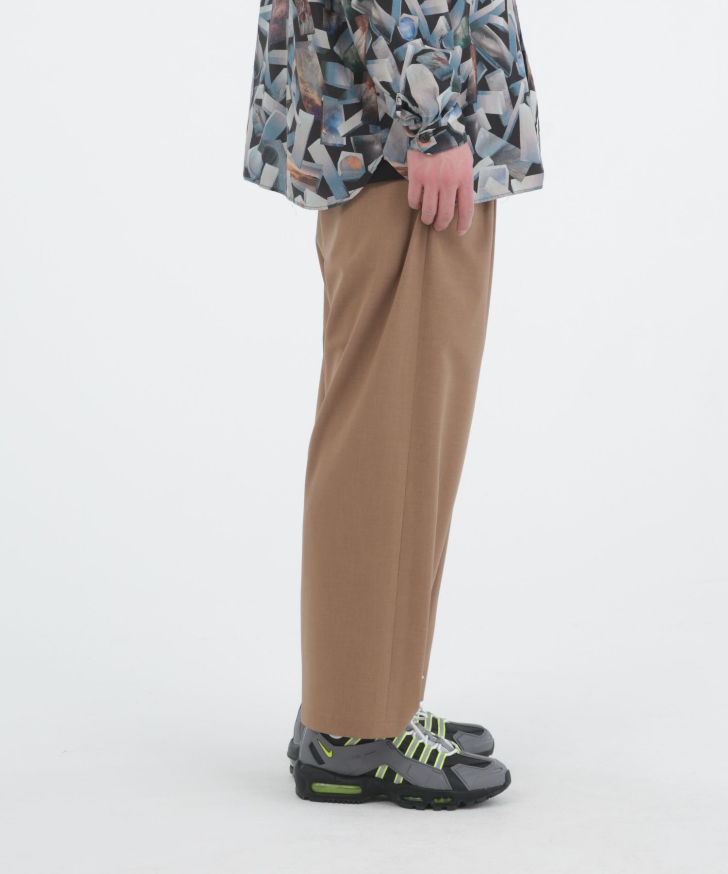 WORSTED WOOL-LIKE TWILL PT / 2タックワイドイージーパンツ / 478214