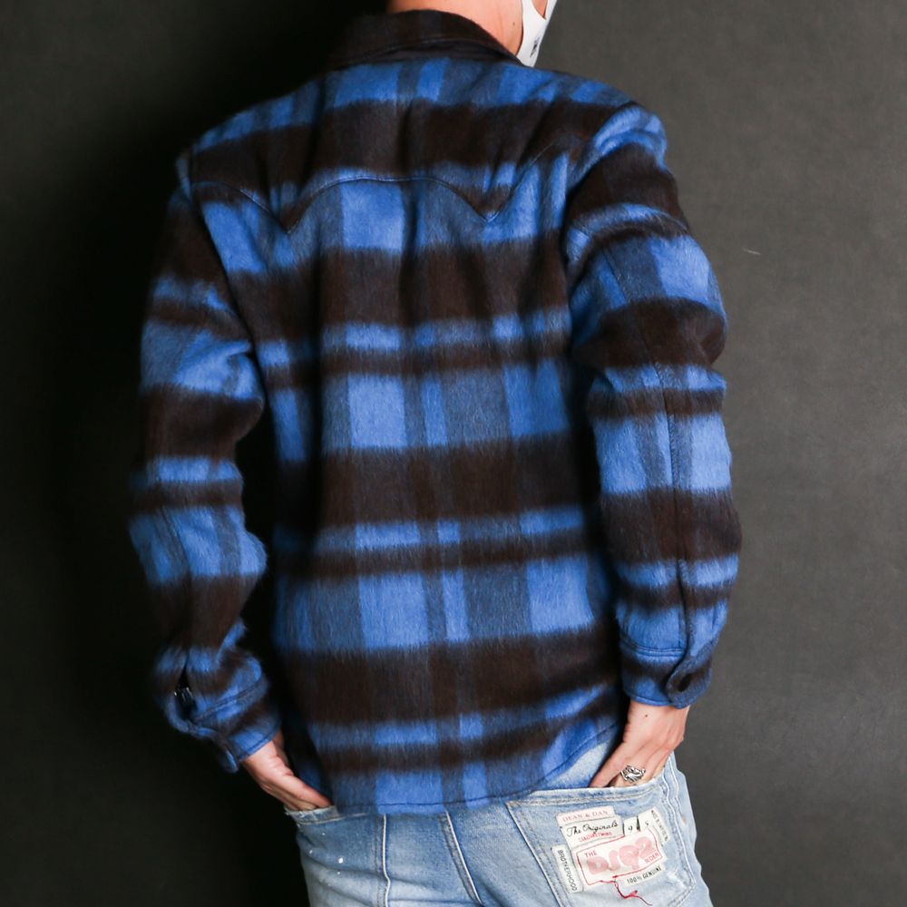 PLAID FUR WORK SHIRTS-TYPE JACKET / ブランケットチェック ワークシャツジャケット / TJK-F2016