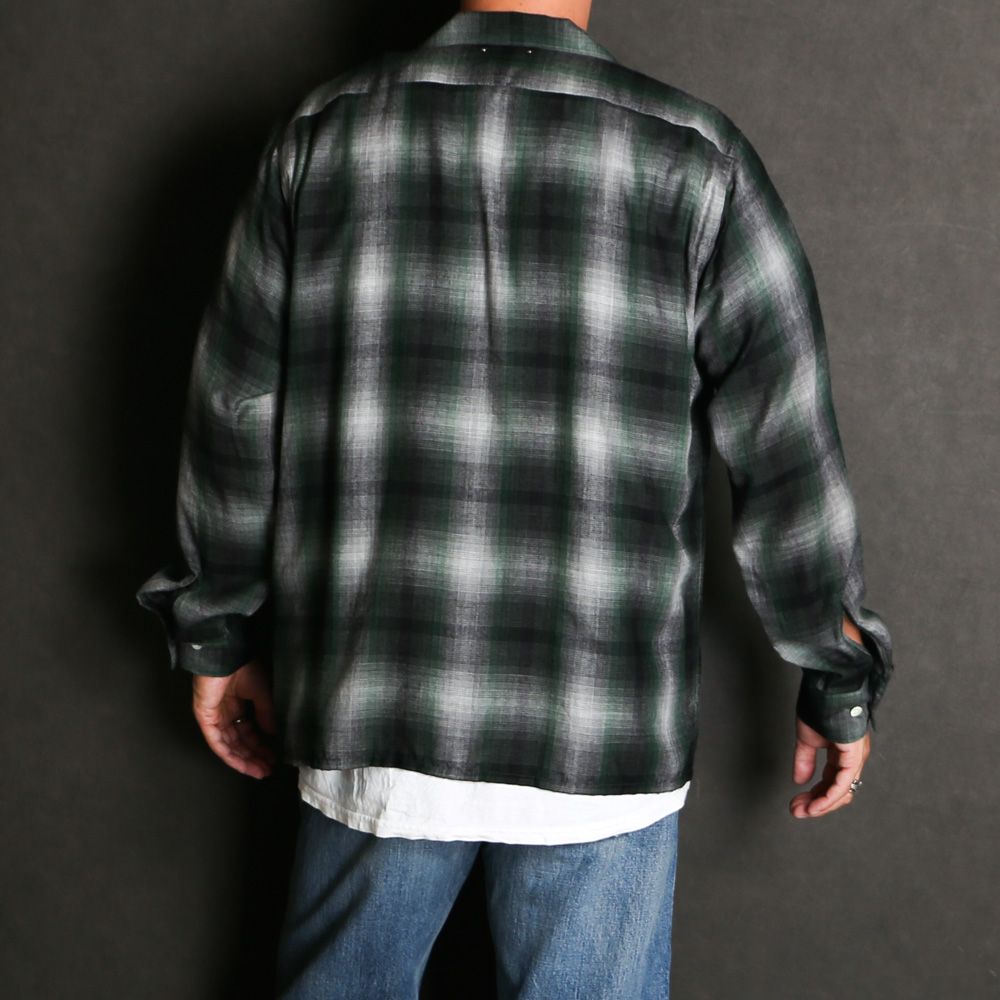 【ラスト1点-サイズ3】 T.Rayon Ombre Open Collar Shirt  - GPT / MDFBF09501