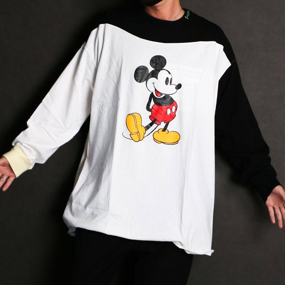 FACETASM - MICKEY ASYMMETRIC LONG SLEEVE TEE / Tシャツ / MIMI-TEE-U06 |  chemical conbination