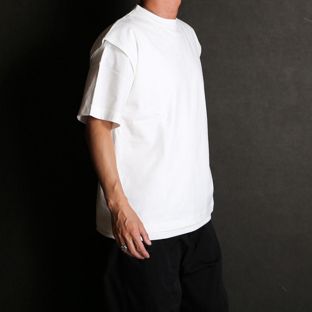 【ラスト1点-サイズ2】 THE FUNCTIONAL LAYERED S/S TEE WITH BREATHABLE - WHITE / 2401002