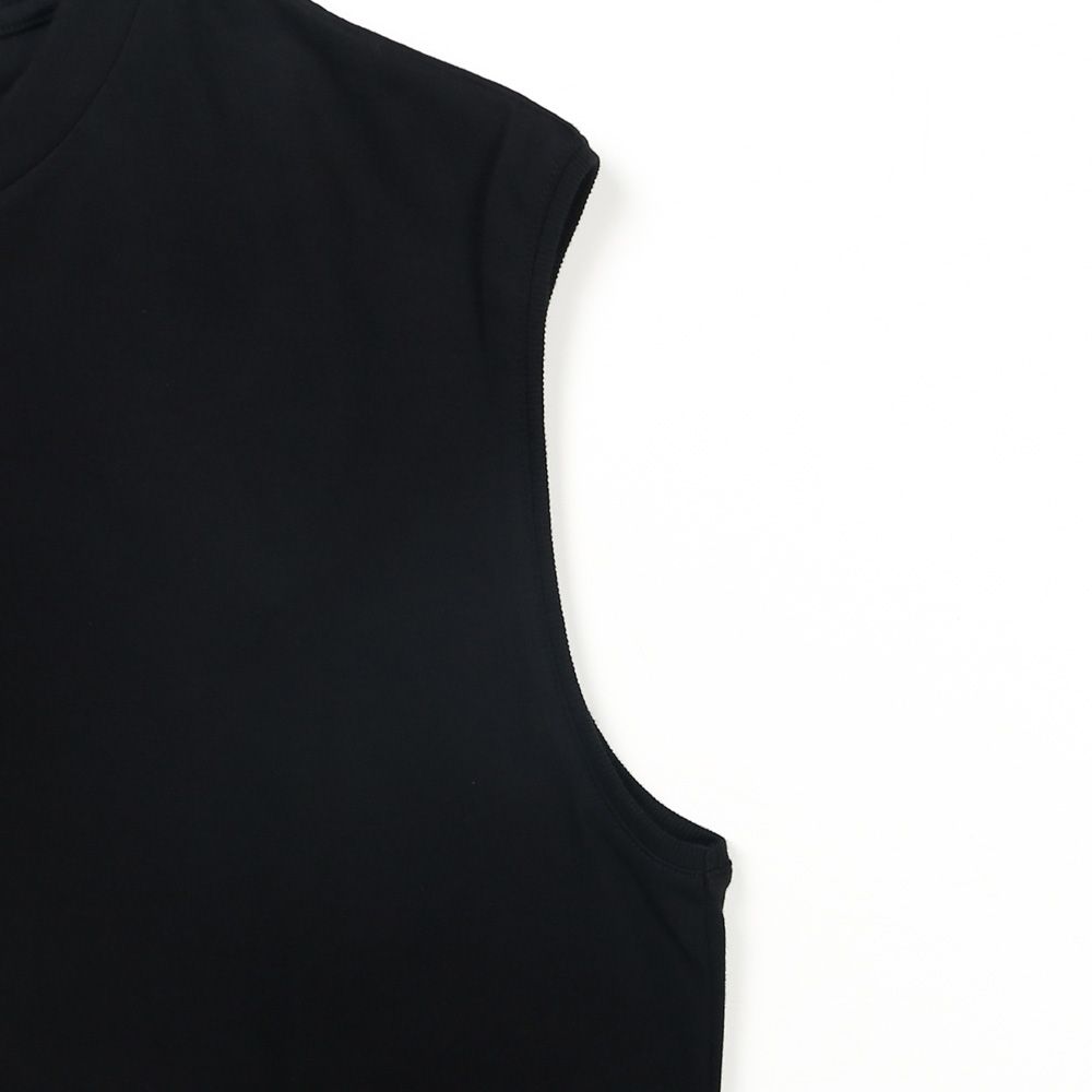 SLEEVELESS TEE - BLACK / オーガニックコットン40/2天竺 - スリーブレスTEE / M26A13CS03A