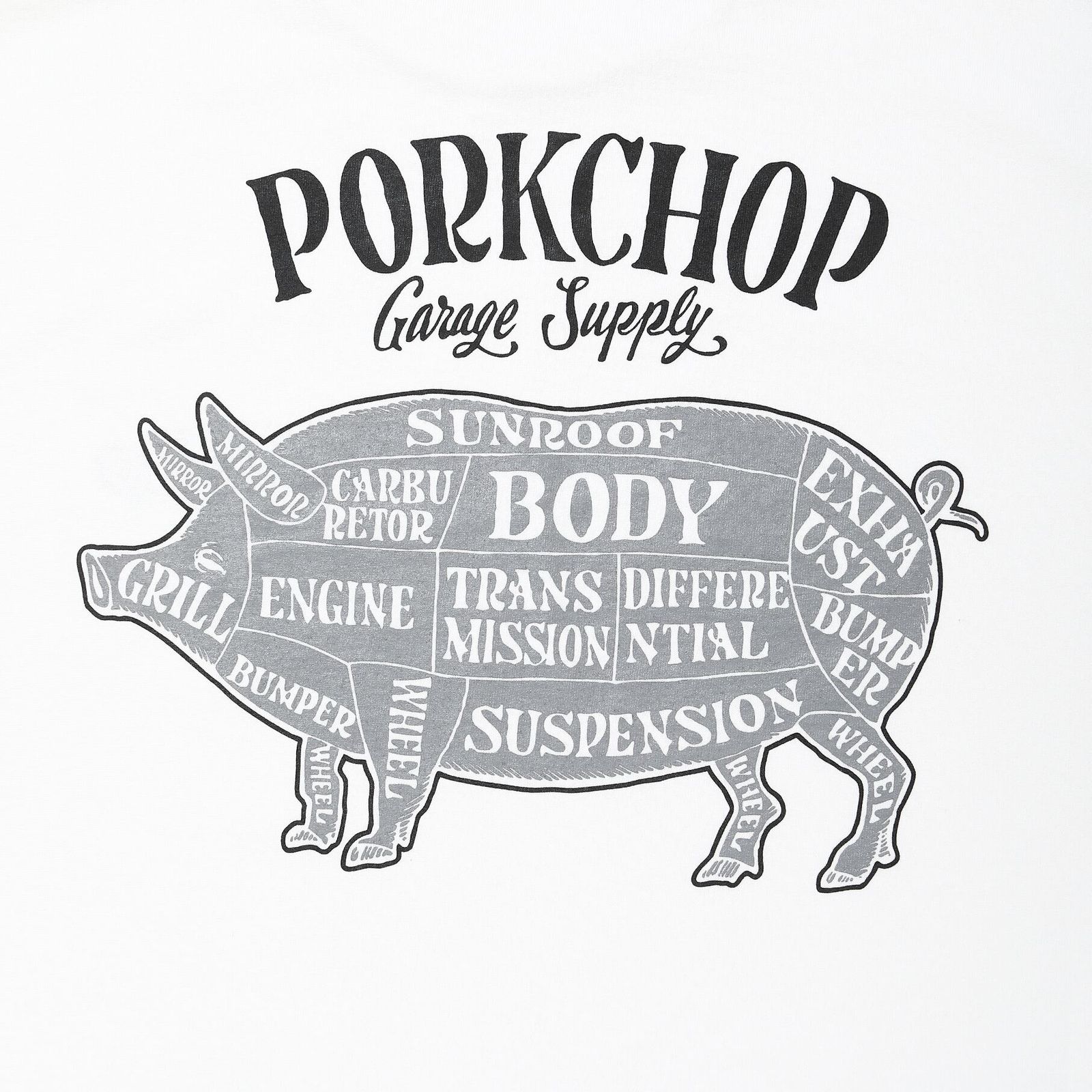 PCP BACK TEE - WHITE / ショートスリーブTシャツ
