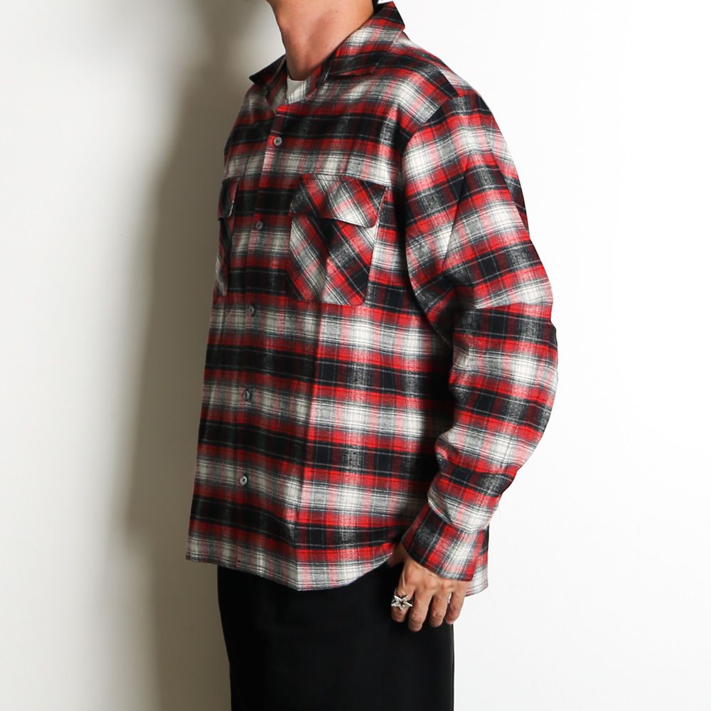 Check L/S Shirt (26aw) - Red / チェックシャツ / HS-080326