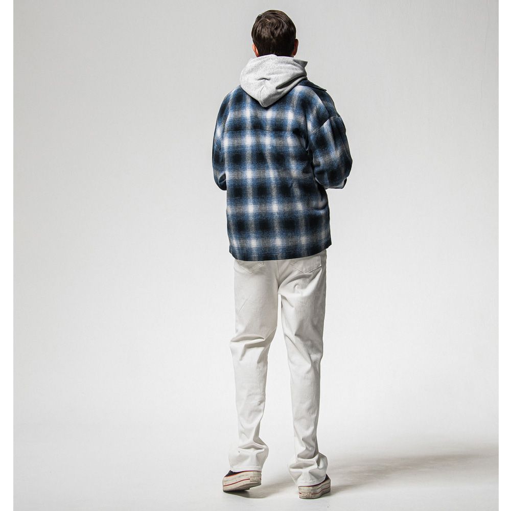 flannel check JK - BLUE / フランネルチェック CPOジャケット / RC38-JK-007