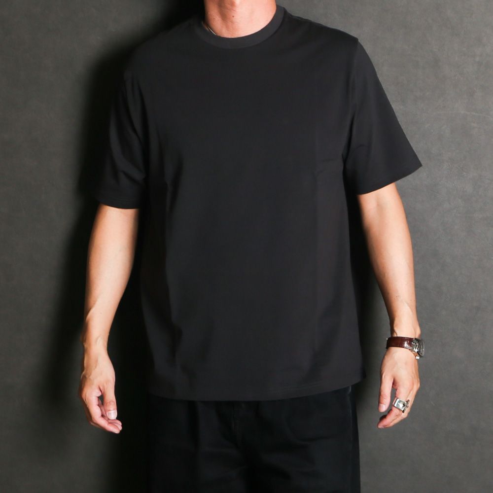 CREW NECK TEE - BLACK / 30/1オーガニックコットン空紡天竺 - クルーネックTee / M26B14CS02B