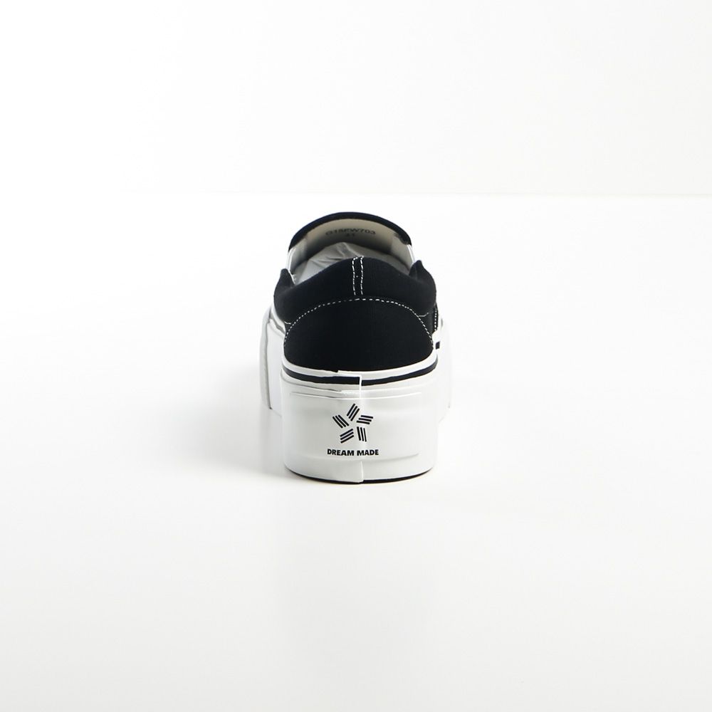 "Cornell" Platform Slip on Sneaker - BLACK / "コーネル" プラットフォーム スリッポンスニーカー / G15FW703